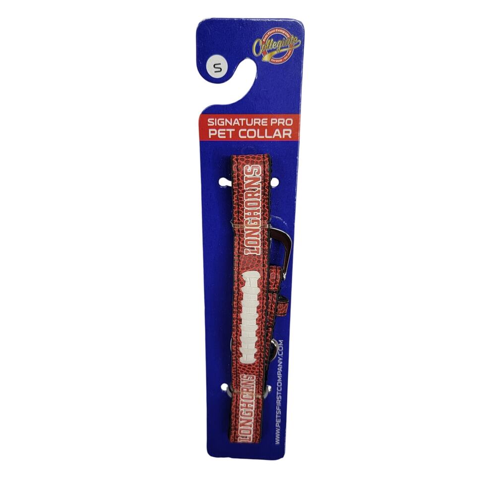 Texas Longhorns Pets First Signature Pro Football Pet Collar Dog Size Small S